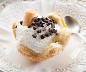 Chocolate Bean Ice Cream Stock Photo