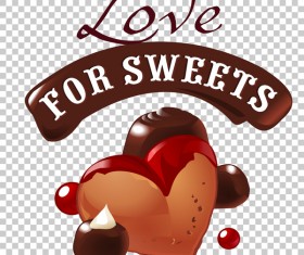 Chocolate sweet dessert vector illustration 06