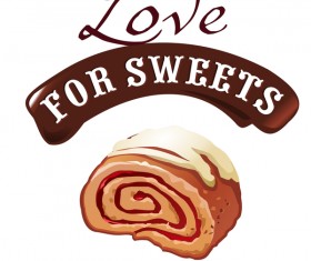 Chocolate sweet dessert vector illustration 11