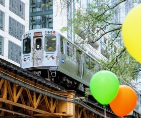 City Light Rail Stock Photo