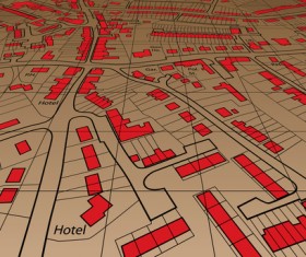 City housing map design vector 01