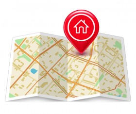 City map with navigation vectors 04