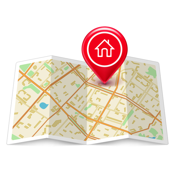 City map with navigation vectors 04