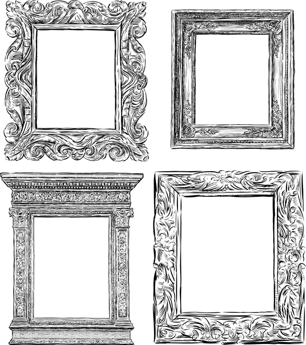 Classical photo frame design vectors 01