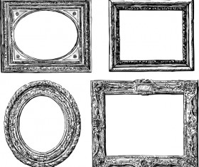 Set of wooden background with frames vector 02 free download