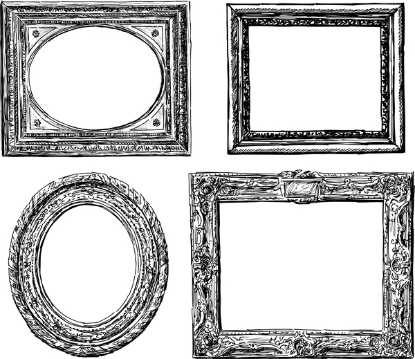 Classical photo frame design vectors 03