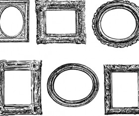 Classical photo frame design vectors 05