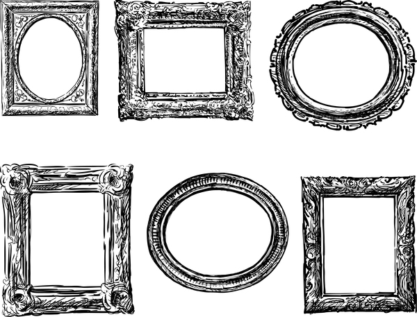 Classical photo frame design vectors 05