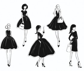 Classy fashion vector material