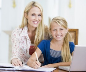 Coaching children to learn Stock Photo 02