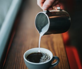 Coffee with milk Stock Photo