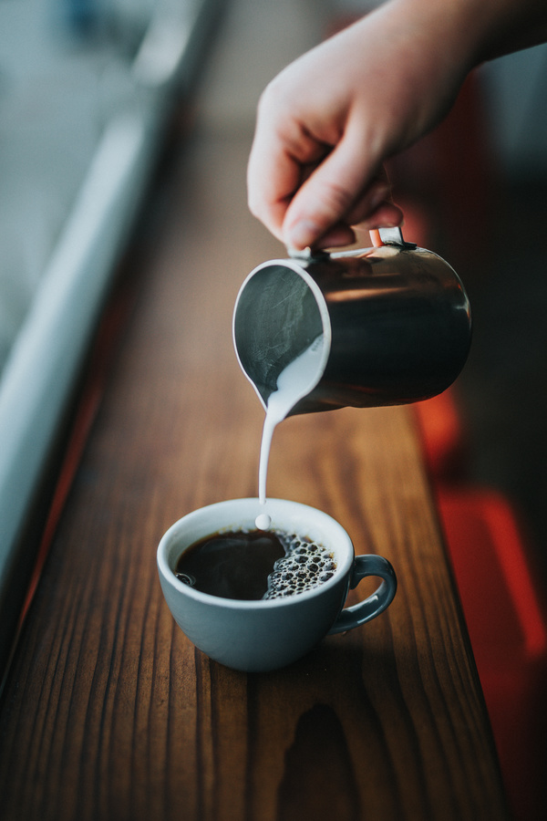 Coffee with milk Stock Photo