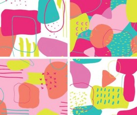 Color crush pattern vector material 01