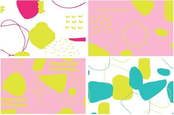 Color crush pattern vector material 04