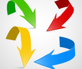 Colored abstract arrow vector