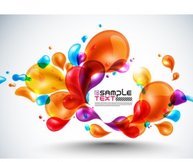 Colored bubble abstract background vector