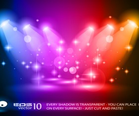 Colored magic spotlights effect vector 03