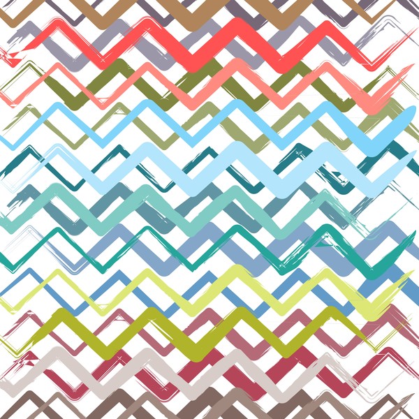 Colored zigzag seamless patterns vector 10