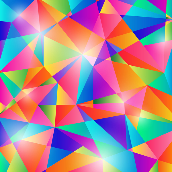Colorful geometric polygonal background vector 01