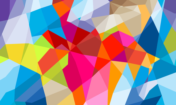 Colorful geometric polygonal background vector 02