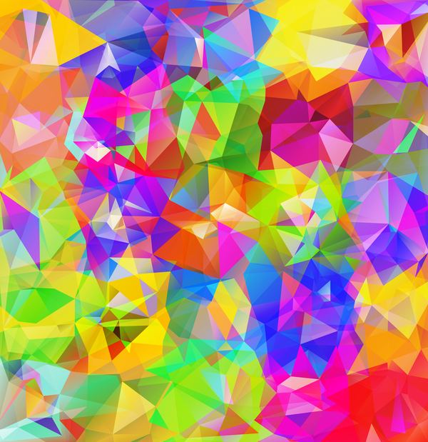 Colorful geometric polygonal background vector 03