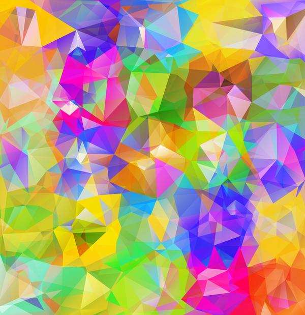 Colorful geometric polygonal background vector 04