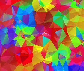 Colorful geometric polygonal background vector 07