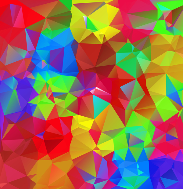 Colorful geometric polygonal background vector 07