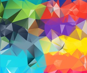 Colorful geometric polygonal background vector 08