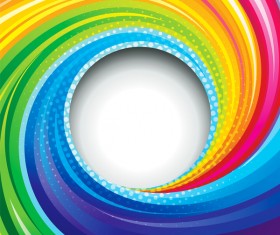 Colorful swirl abstract background vector 01