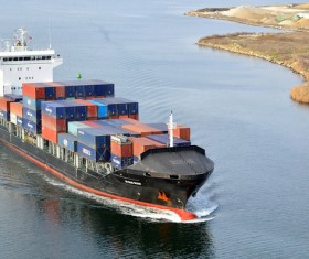 Container freight ship Stock Photo 02