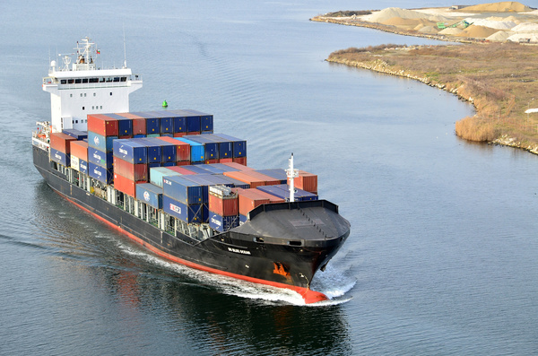 Container freight ship Stock Photo 02
