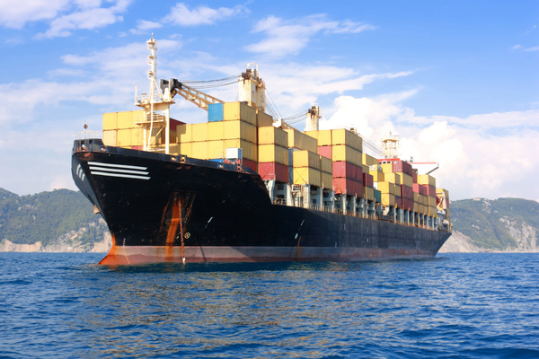 Container freight ship Stock Photo 03