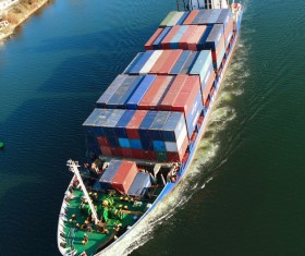 Container freight ship Stock Photo 04