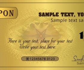 Coupon golden template vectors 02