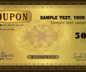 Coupon golden template vectors 03