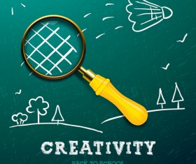 Creative back to school background vector 01