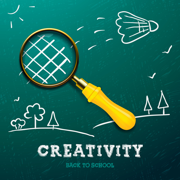 Creative back to school background vector 01
