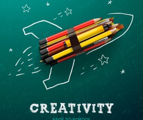 Creative back to school background vector 02