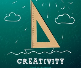 Creative back to school background vector 03