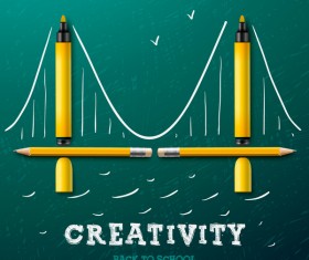 Creative back to school background vector 04