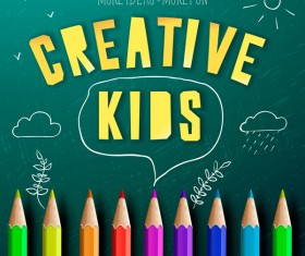 Creative back to school background vector 05