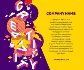 Creativity business words illustration vector