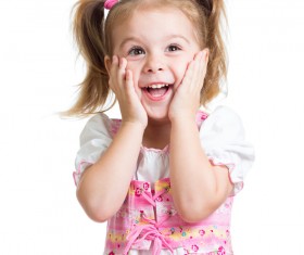 Cute beautiful little girl Stock Photo
