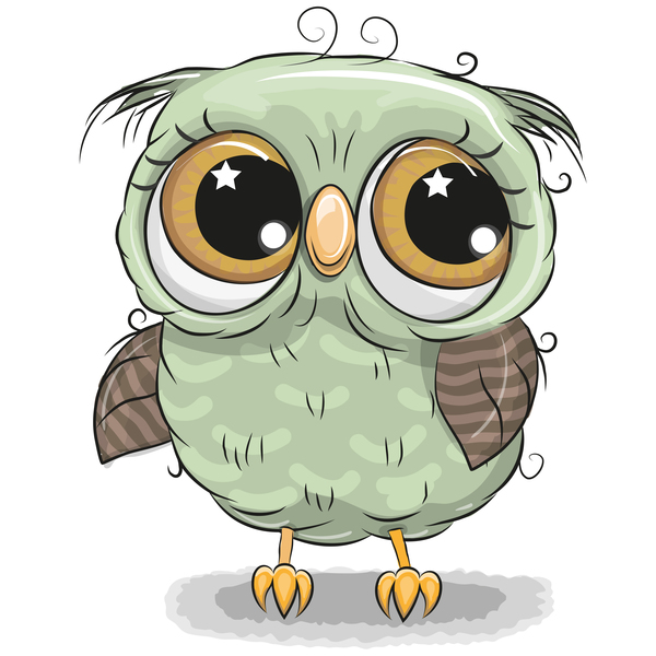 Cute cartoon owl vectors design 01 free download