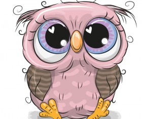Cute cartoon owl vectors design 02