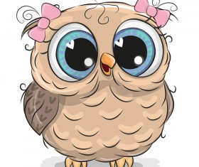 Cute cartoon owl vectors design 03