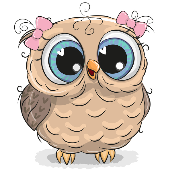 Download Cute cartoon owl vectors design 03 free download