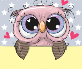 Cute cartoon owl vectors design 04