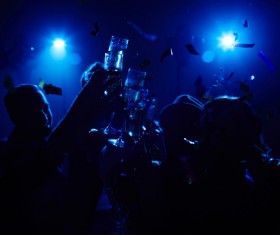 Dancing Friends on Lights Stock Photo 07